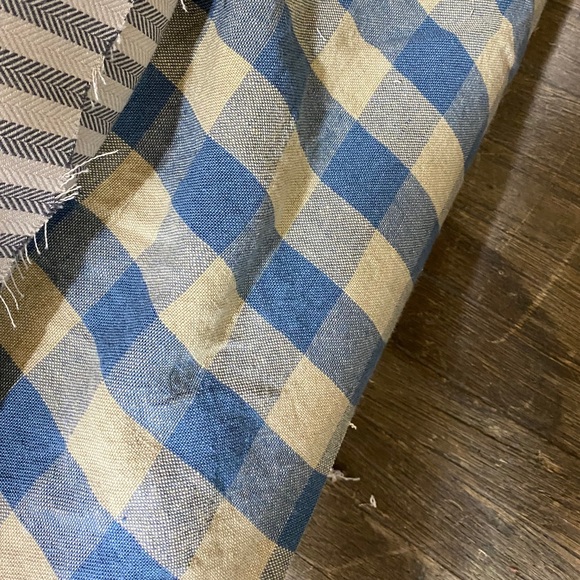 Ralph Lauren Old Forage Gingham Chambray Linen - Picture 2 of 10